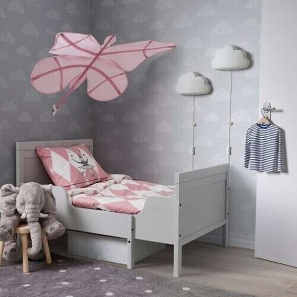 IKEA SNÖFINK SNOFINK Bed Canopy, Butterfly/Pink (105.481.84) NEW - Picture 2 of 6